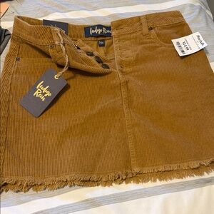 Indigo Tan Corduroy Mini Skirt